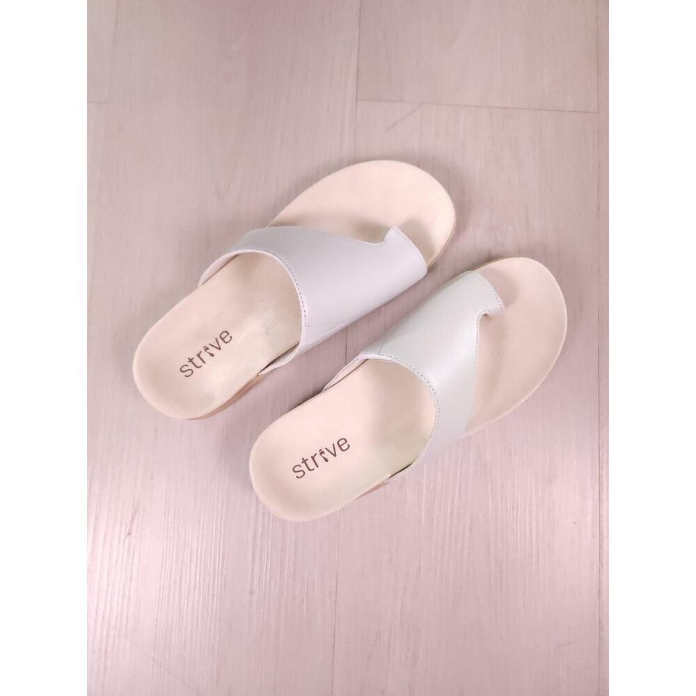 Strive Comfort Slide Sandals White | Women’s US 6 EU 37 | Orthotic Footbed